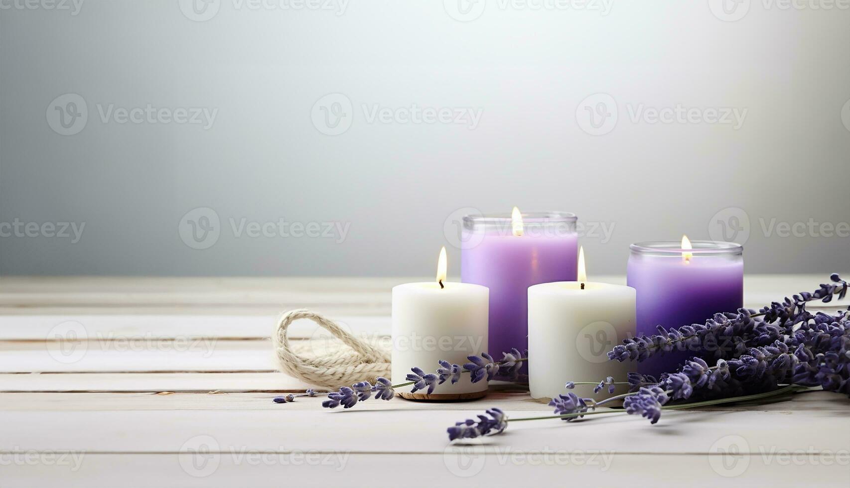 collection of scented candles. AI Generated photo