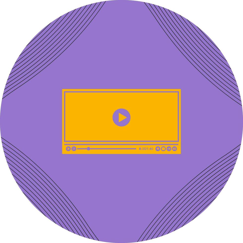 Video Player Vector Icon