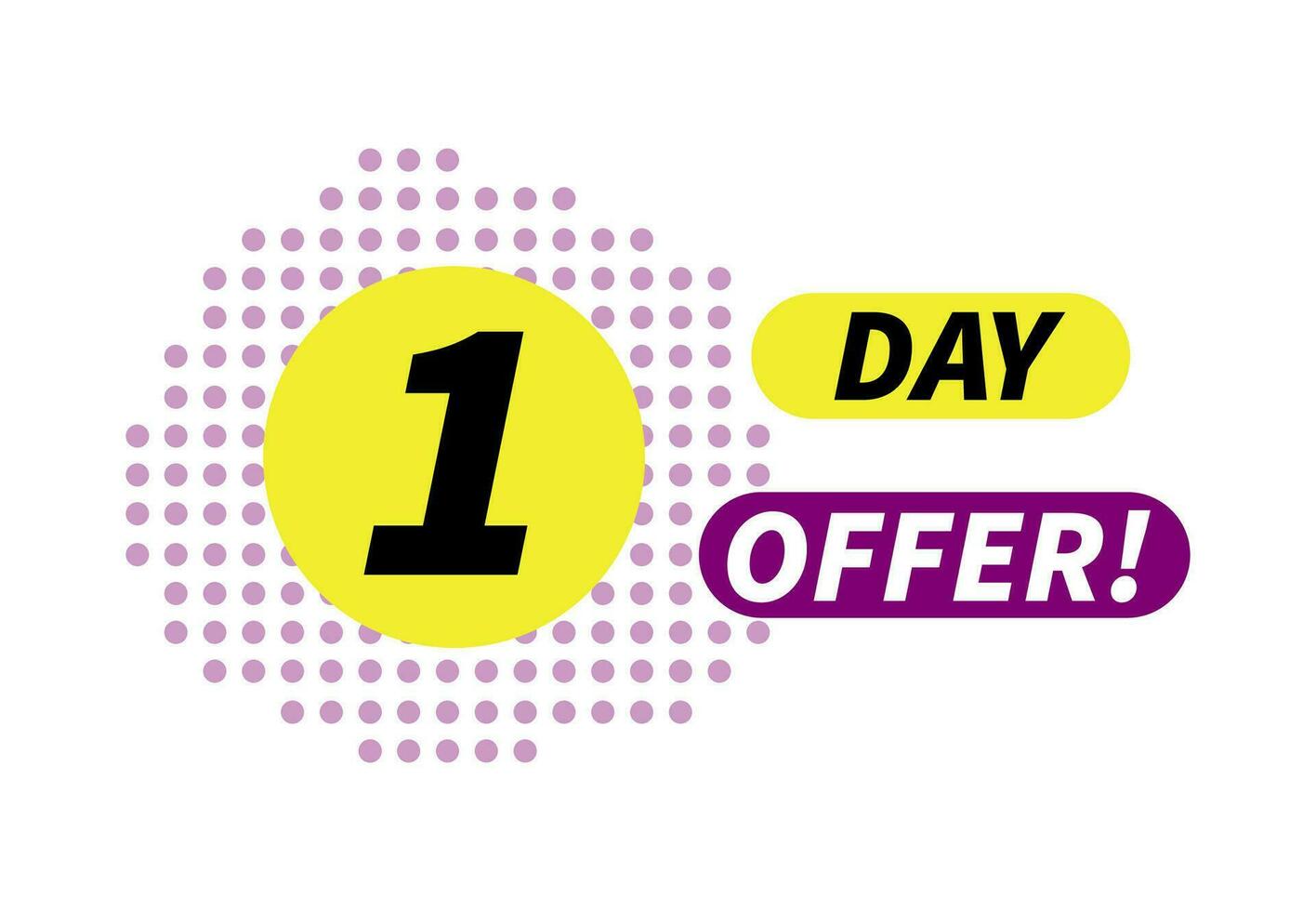 Last day offer banner for your business. vector