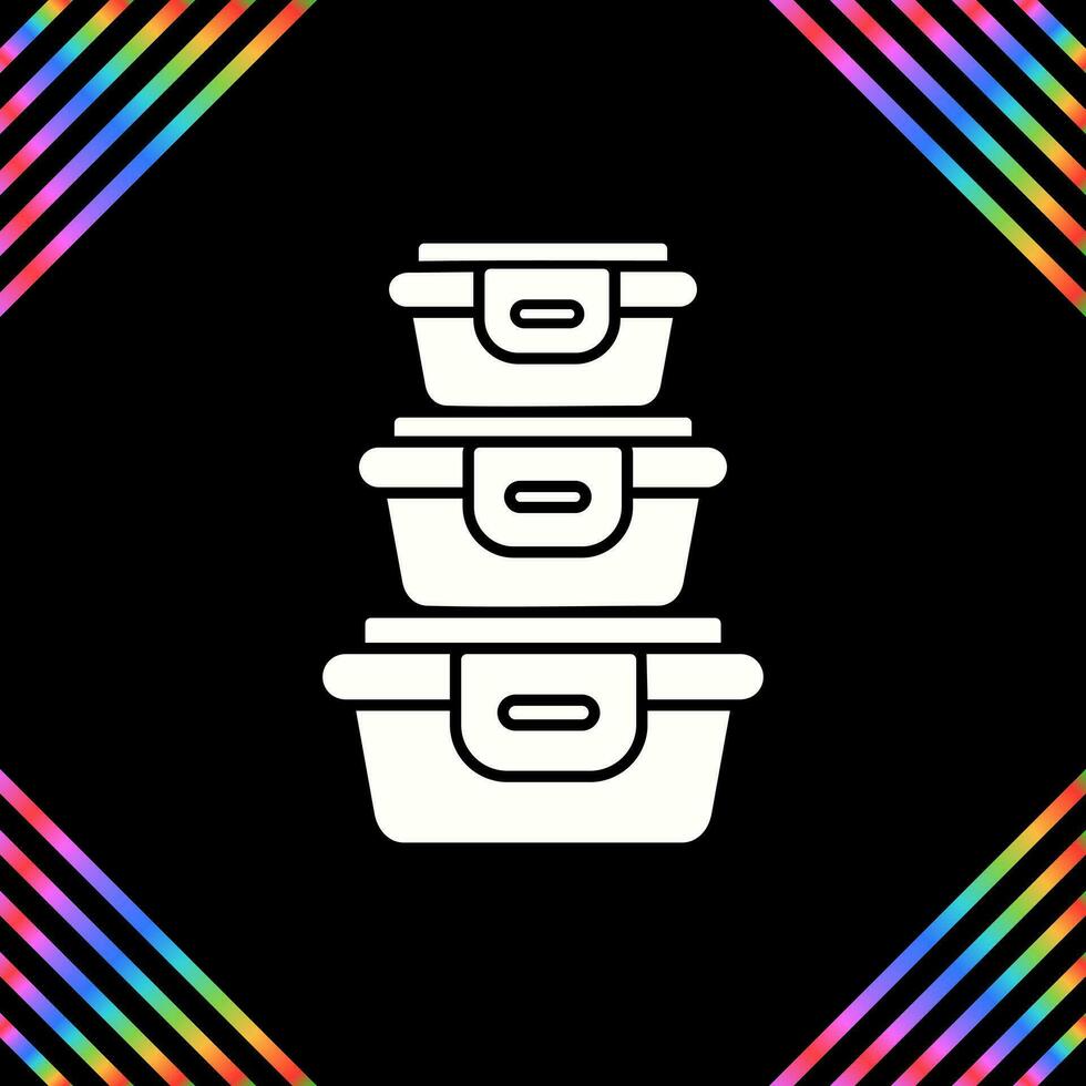 Plastic Food Container Vector Icon
