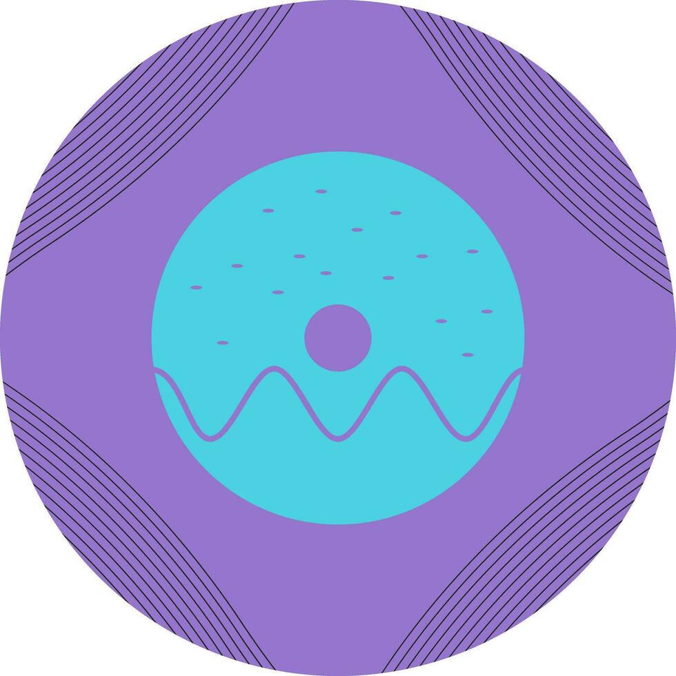 Doughnut sprinkled Vector Icon