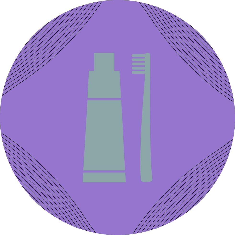 Toothbrush and Toothpaste Vector Icon
