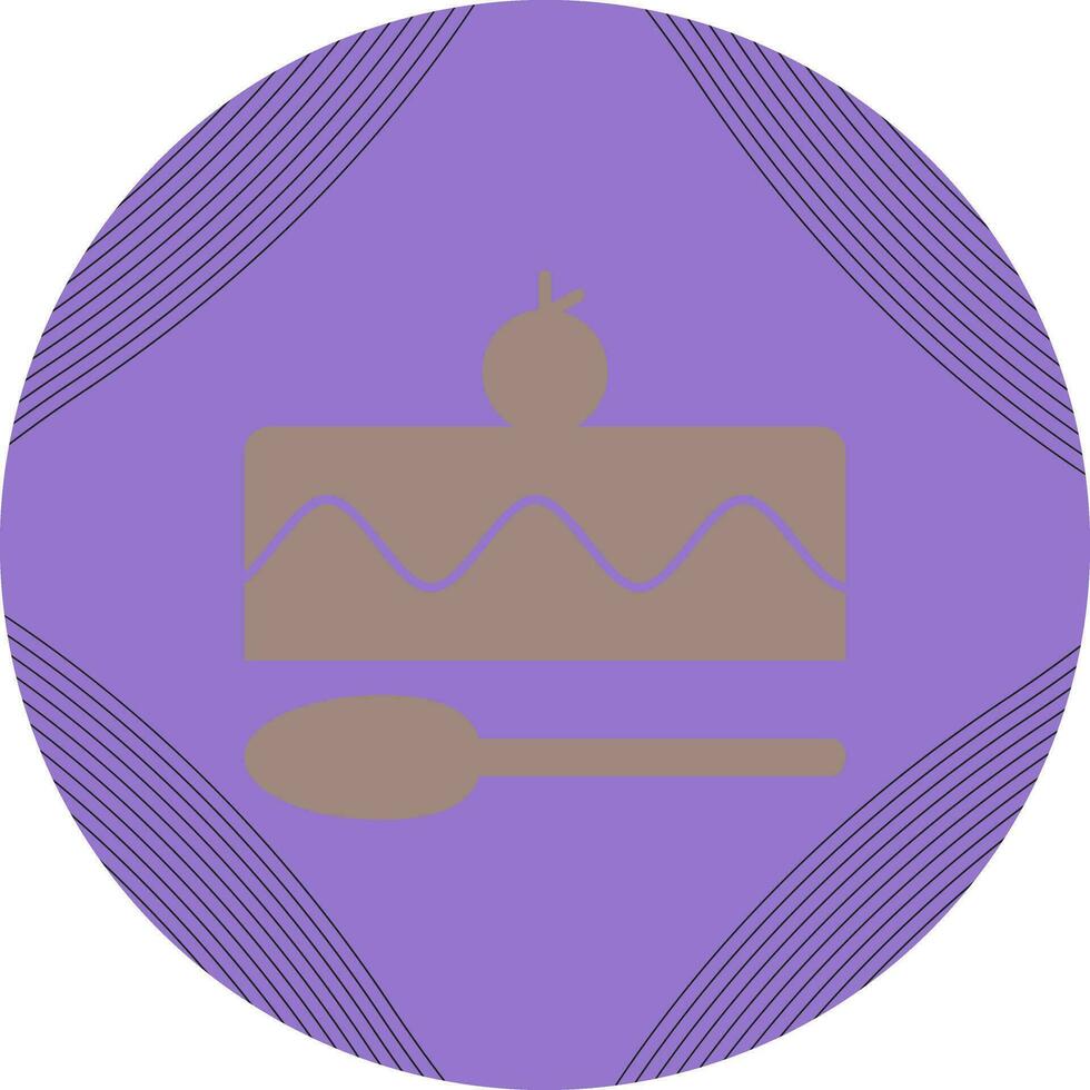 Chocolate cake piece Vector Icon