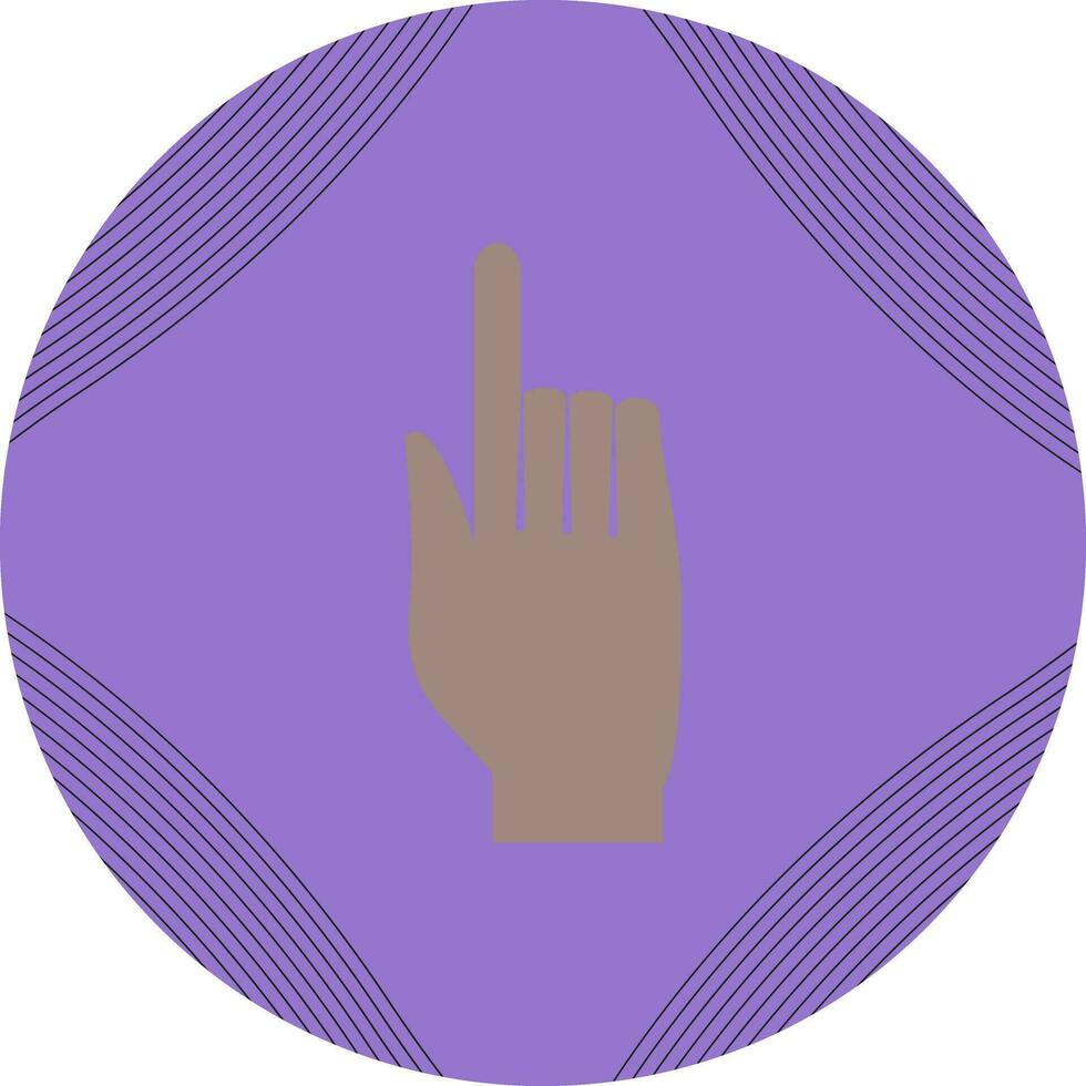 Raised Finger Vector Icon