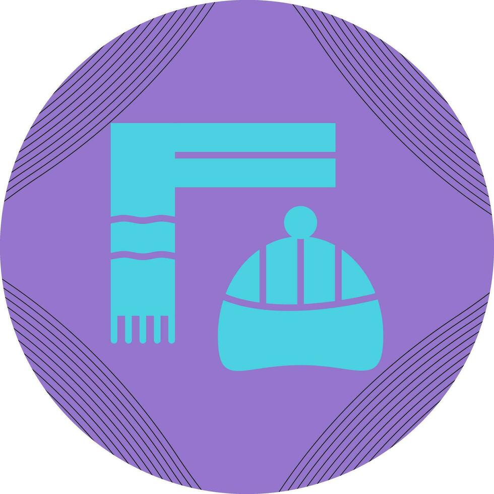 Warm Cap and Scarf Vector Icon