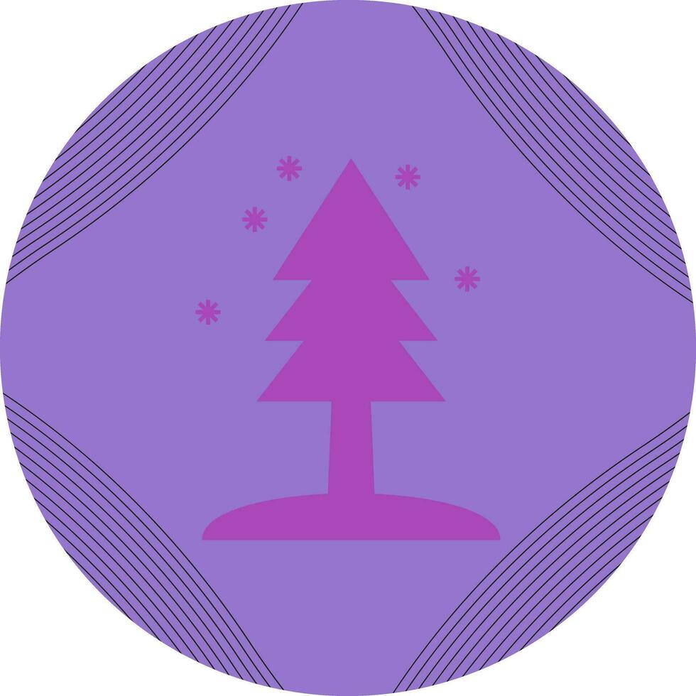 Tree in Snow Vector Icon