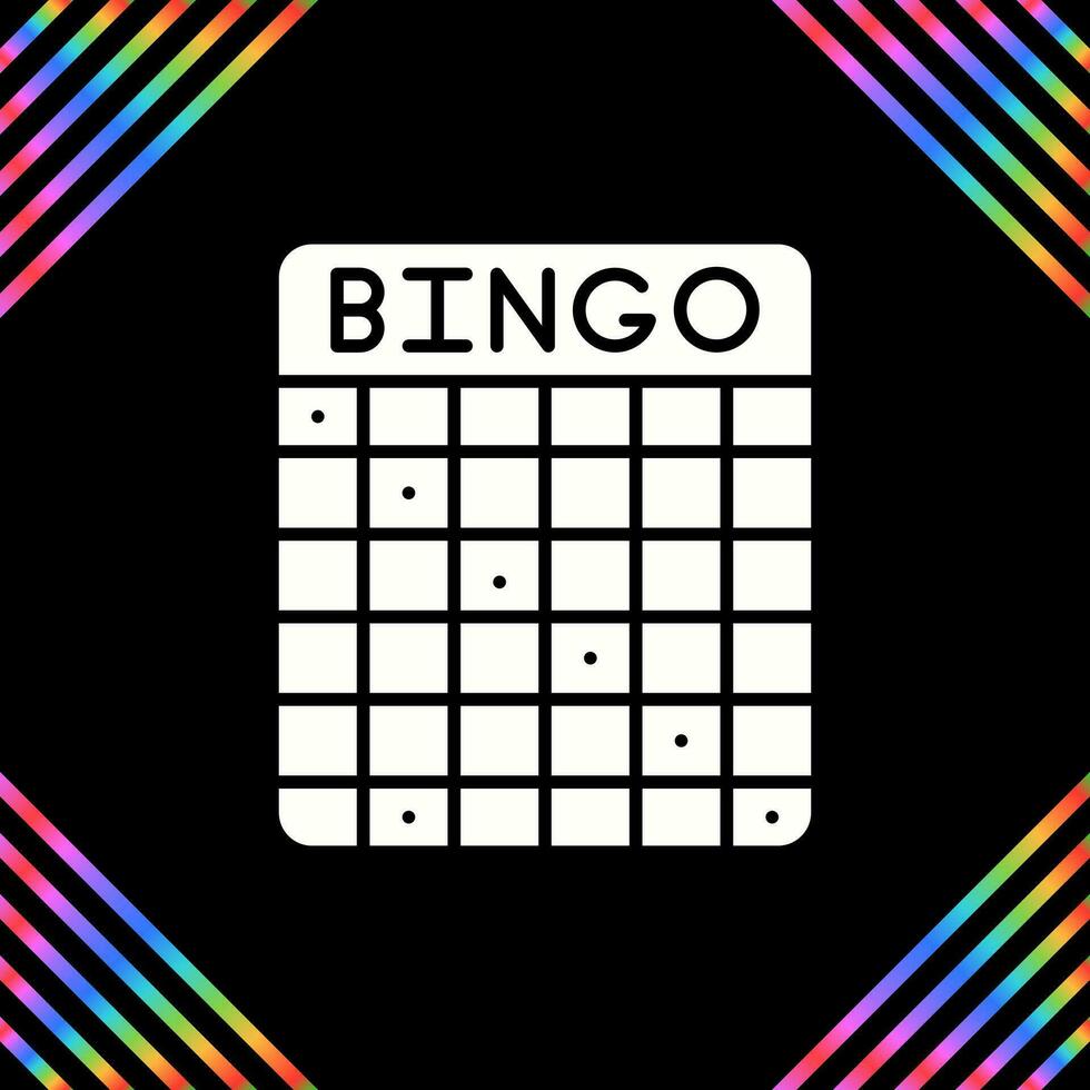 icono de vector de bingo