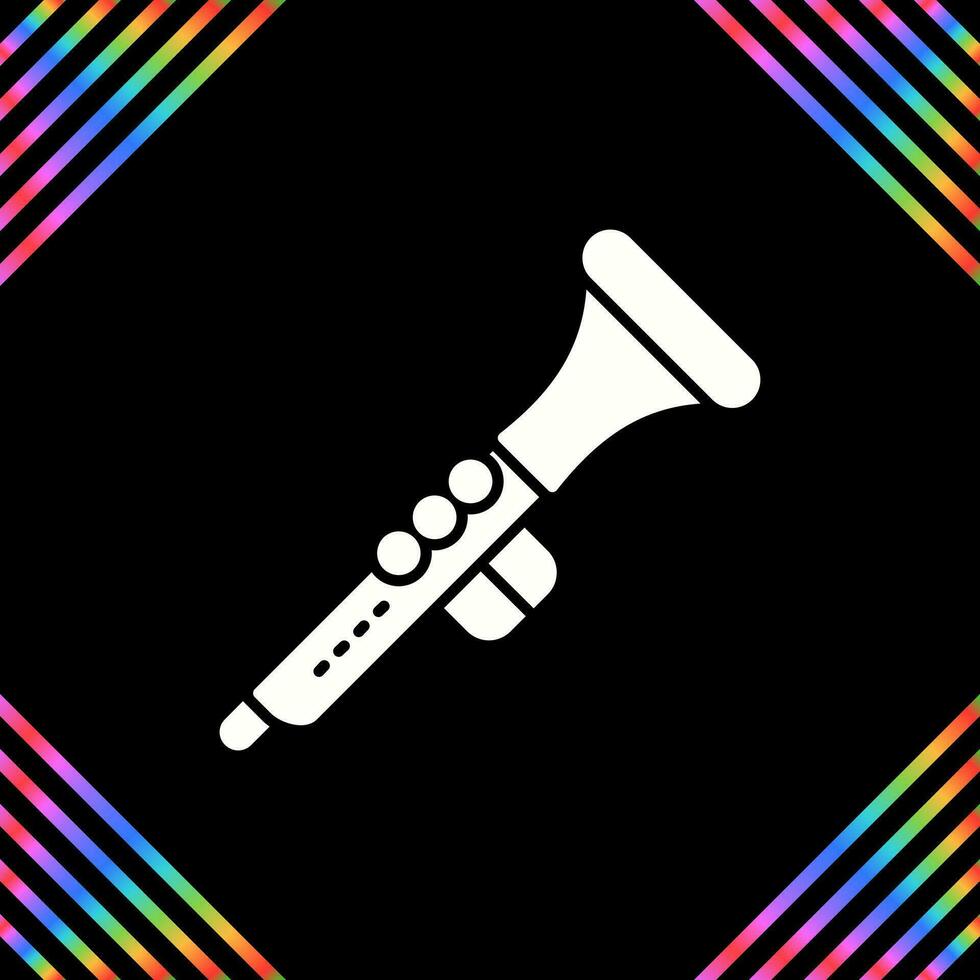 icono de vector de clarinete