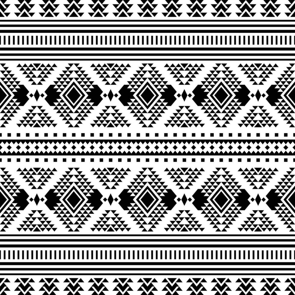 tribal sin costura vector textura diseño para tela modelo y camisa. étnico estilo geométrico resumen modelo. negro y blanco color.