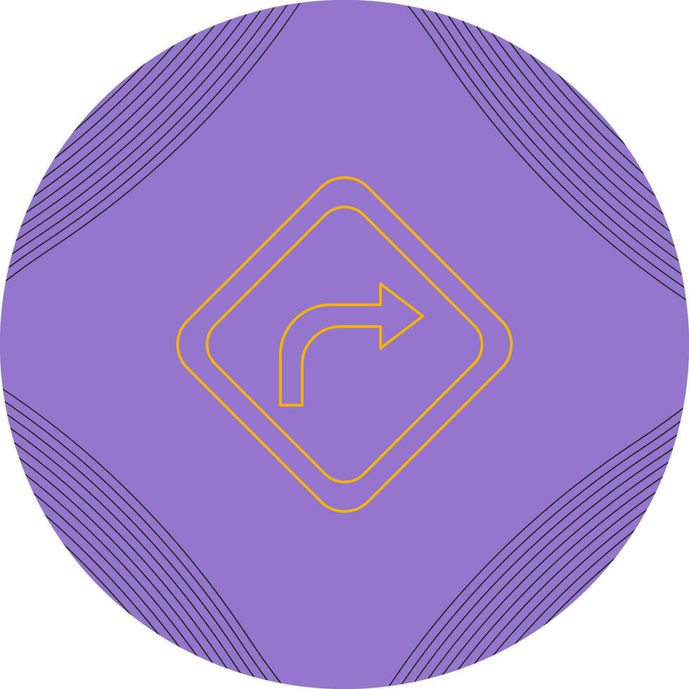 Right Turn Vector Icon