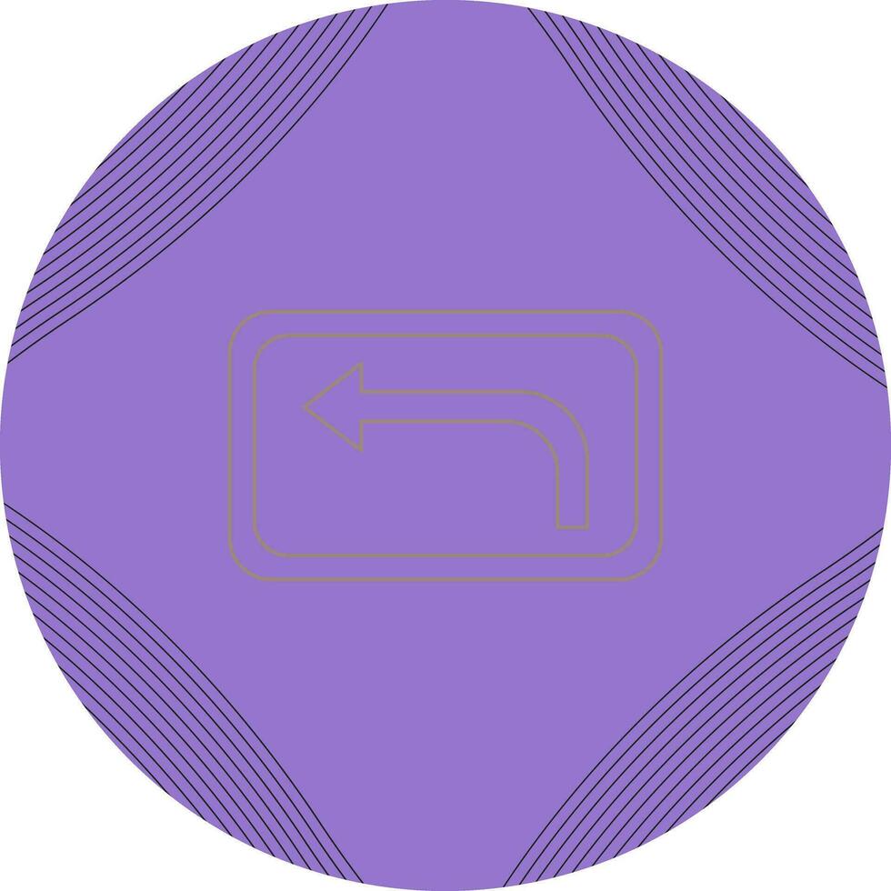 Left Turn Ahead Vector Icon