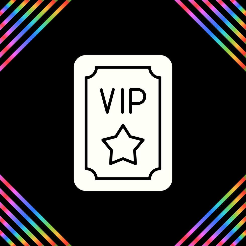 icono de vector de pase vip