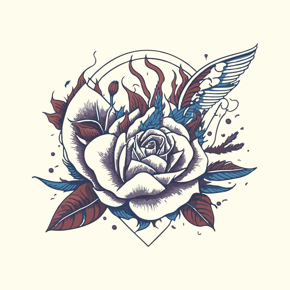 vector bosquejo de moda fantasía tatuaje diseño para vestir y t camisas pegatina, mascota, tatuaje, rosa, serpiente, fantasía, demonio, obra de arte, textil, fauna silvestre, mano dibujado, ilustración, enojado, imprimir, esqueleto.