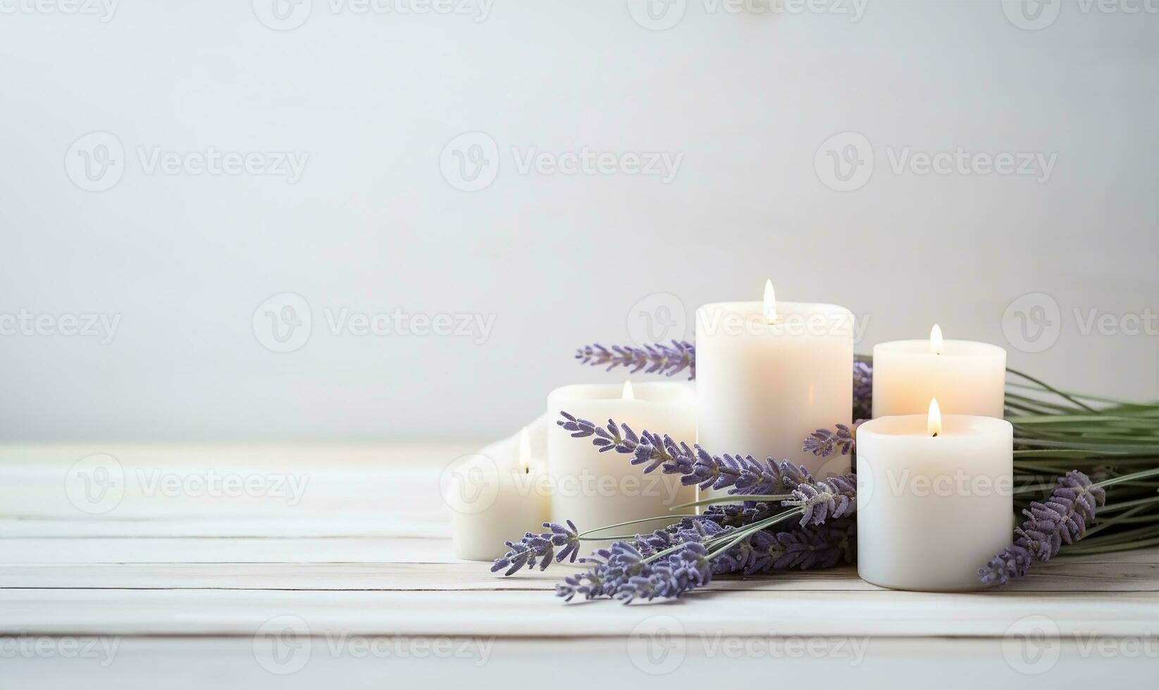 collection of scented candles. AI Generated photo