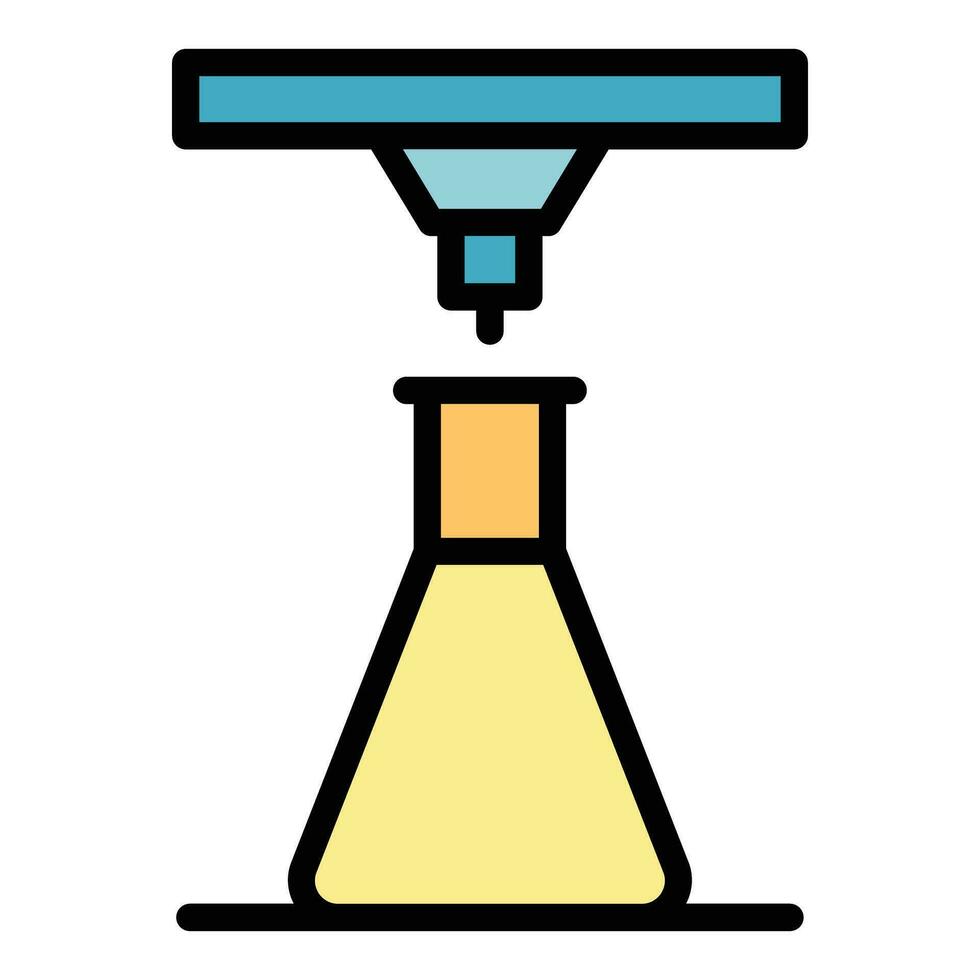 Flask glass production icon vector flat