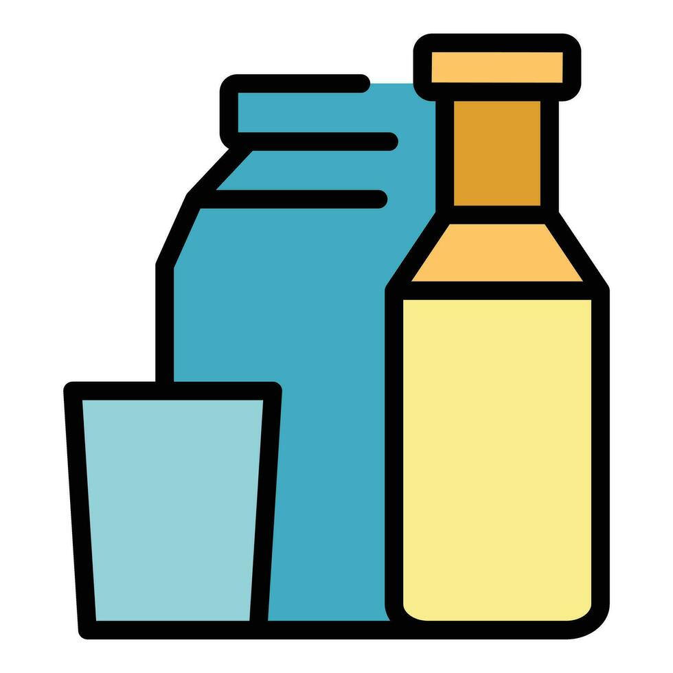 Glass products icon vector flat