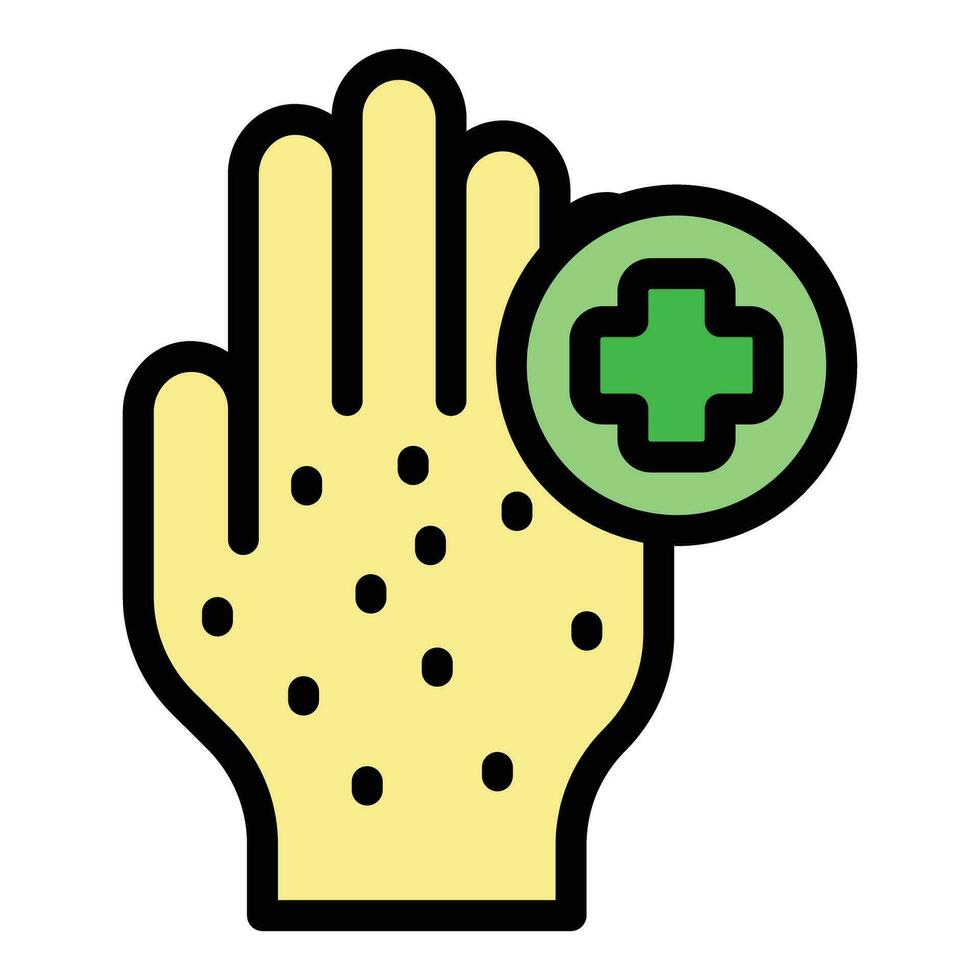 Hand skin problem icon vector flat