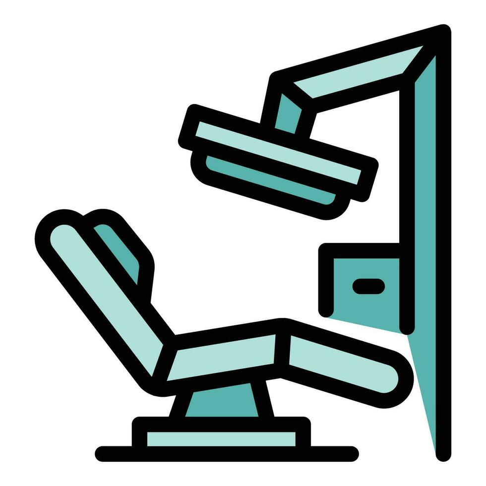 Dermatologist chair icon vector flat