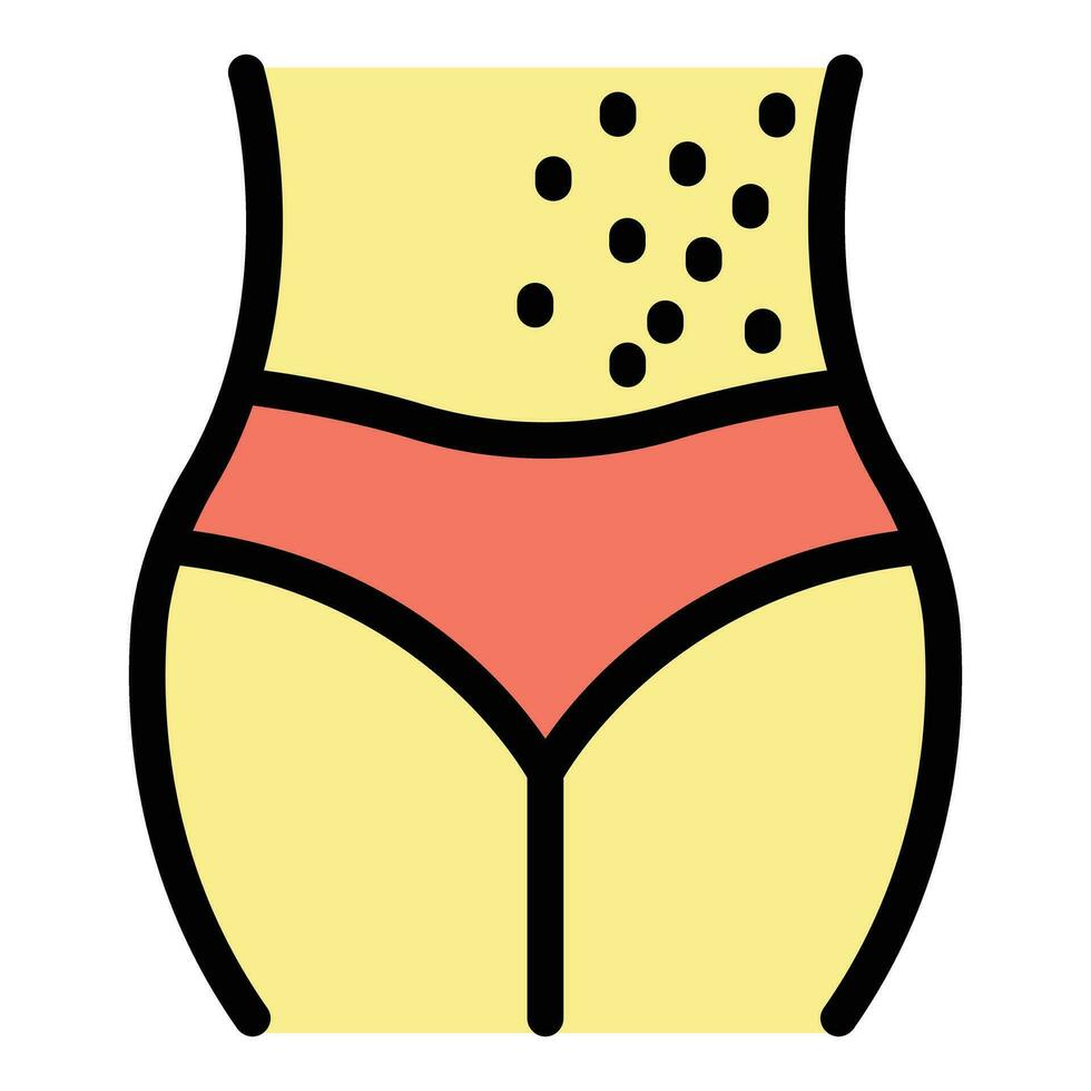 Body skin problem icon vector flat