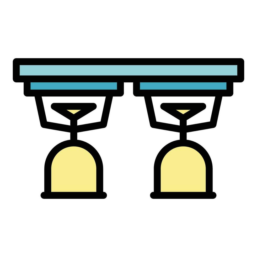 Bar glass production icon vector flat