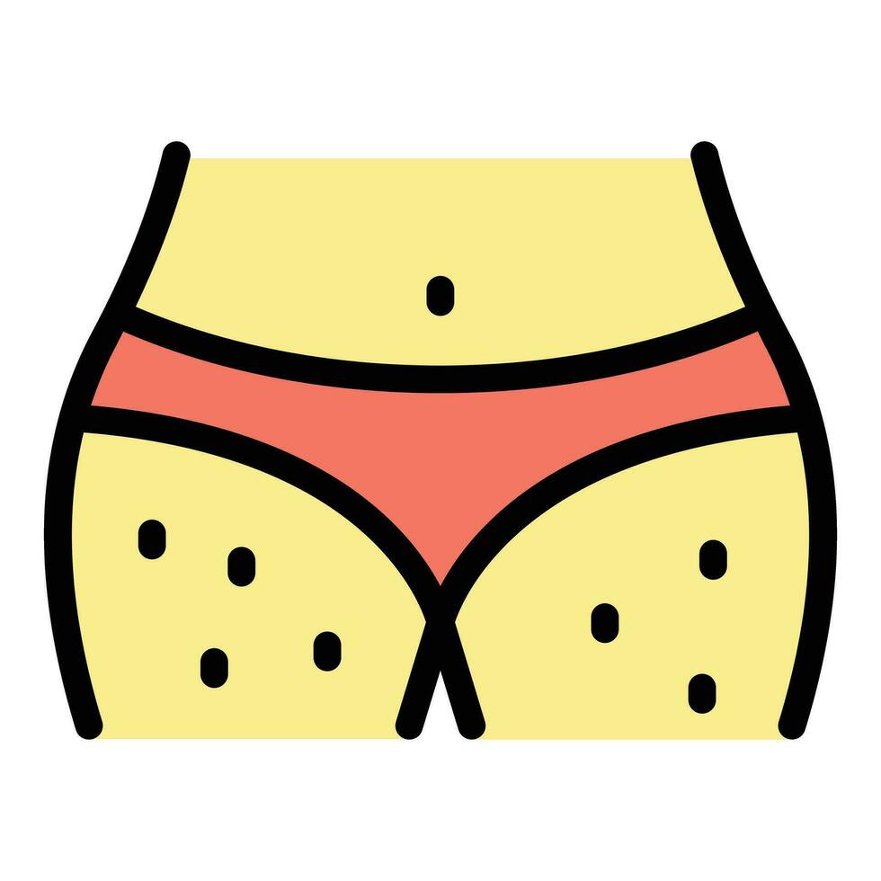 Leg skin problem icon vector flat