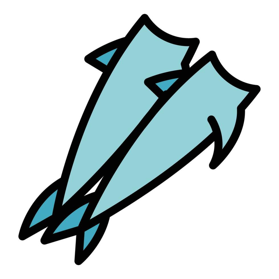 anchoa arenque icono vector plano