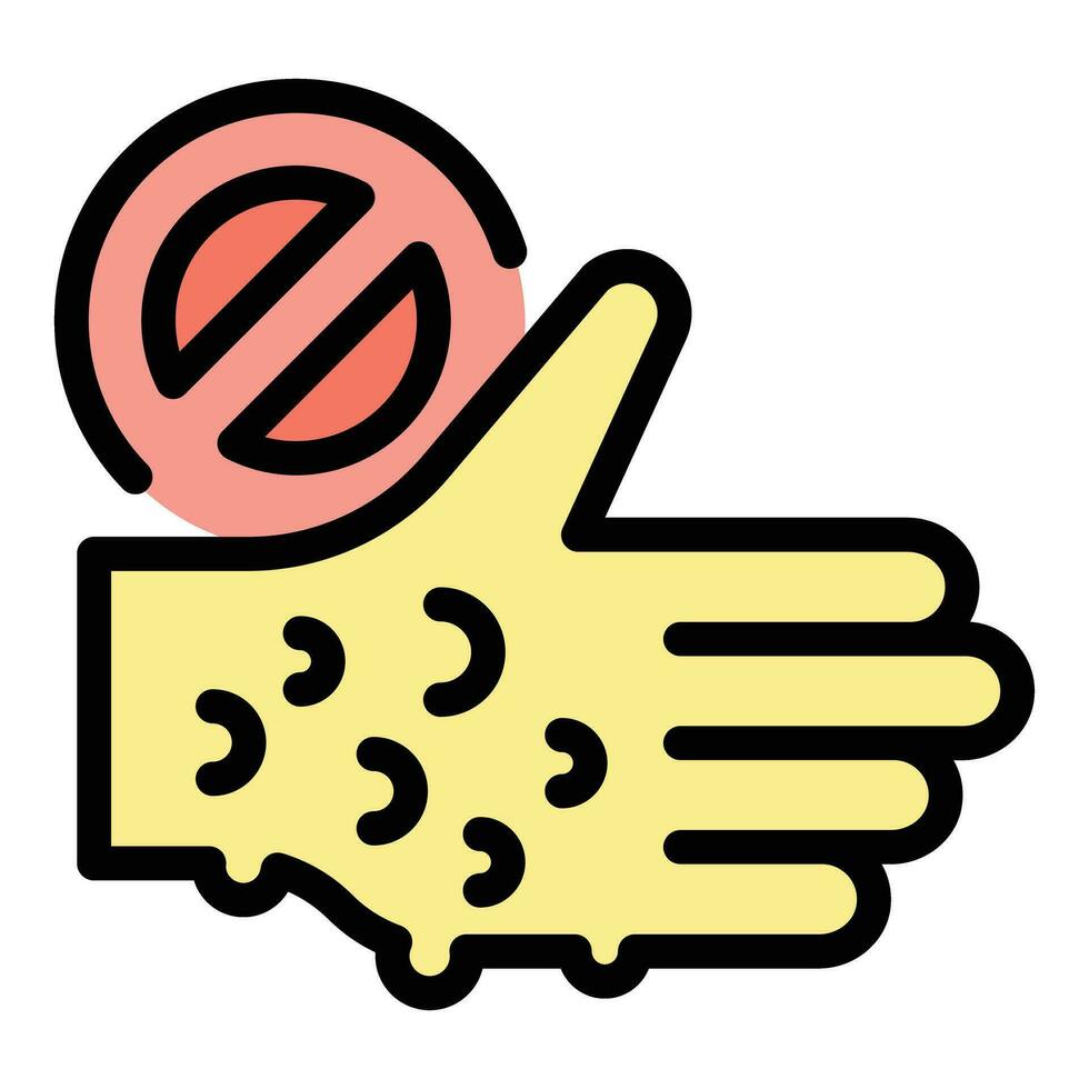 Skin hand problem icon vector flat