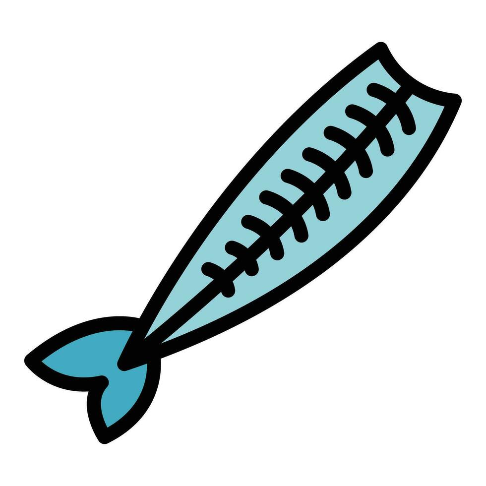 Cod herring icon vector flat