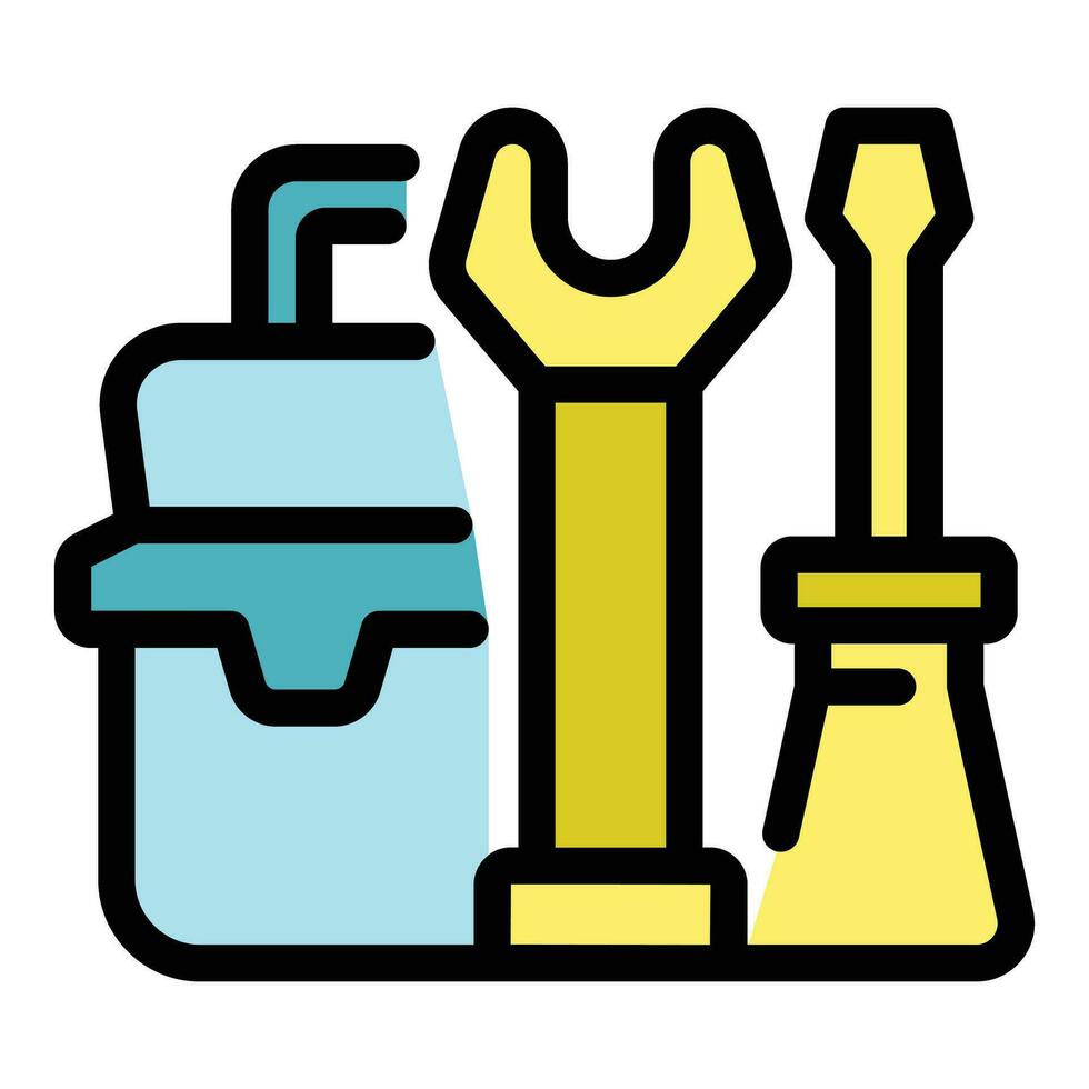 Repair toolbox icon vector flat