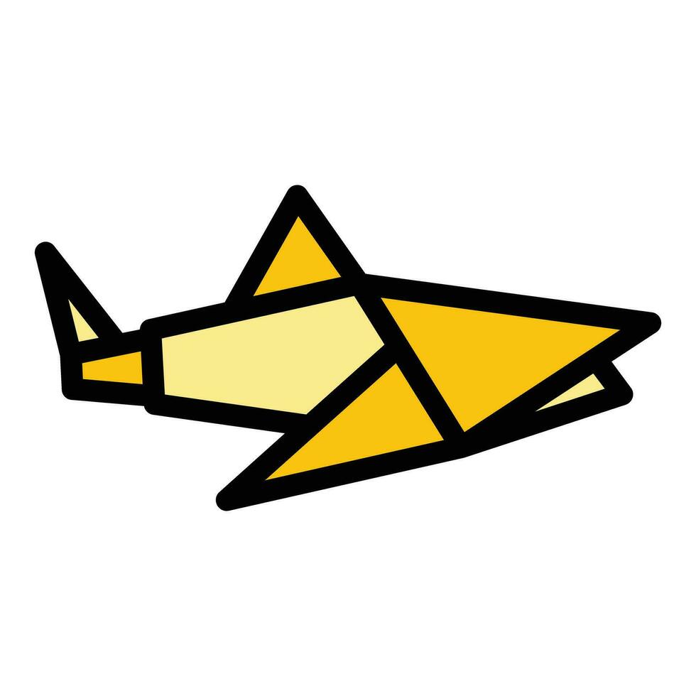 origami pájaro icono vector plano