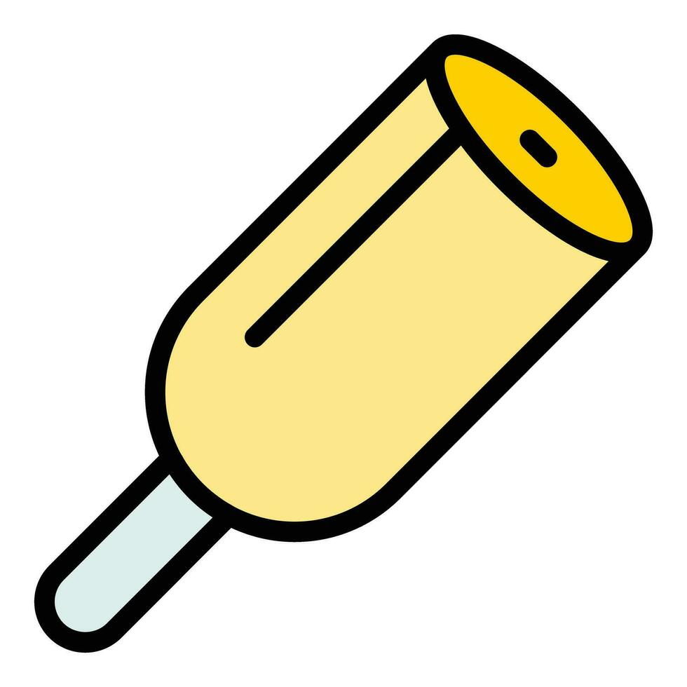 Corn dog style icon vector flat
