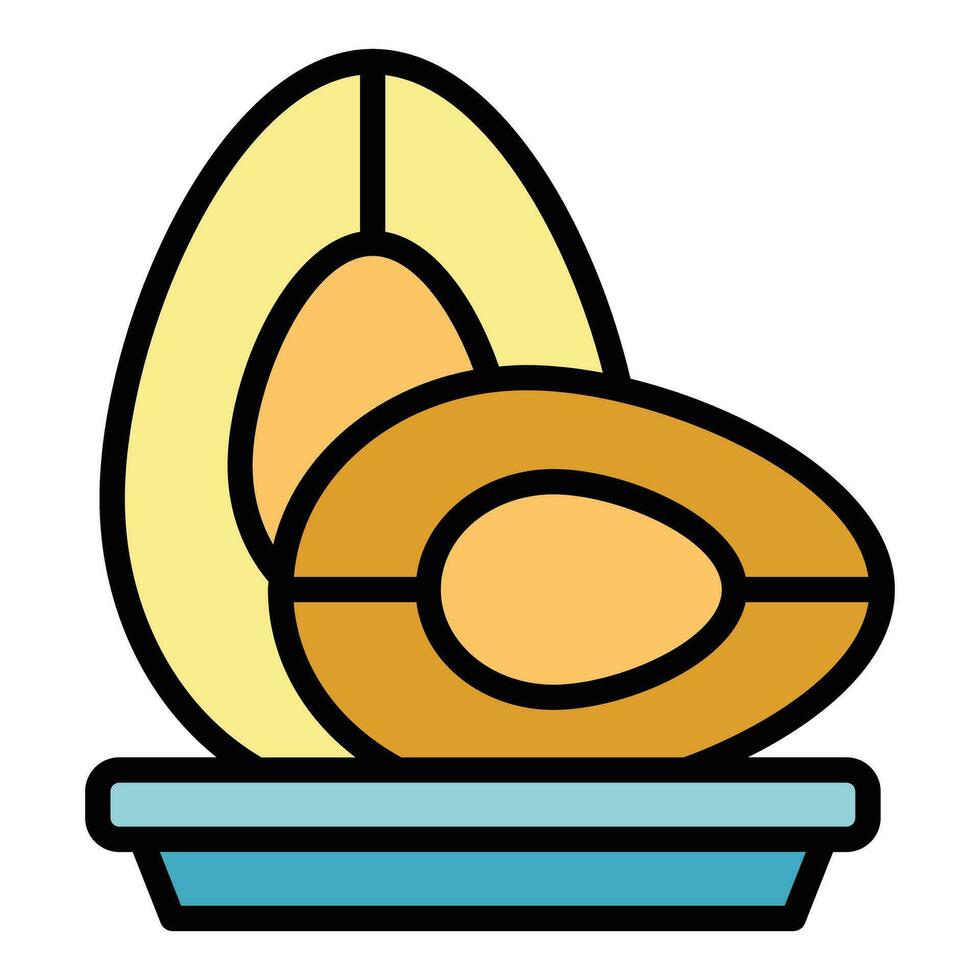 Avocado fruit icon vector flat