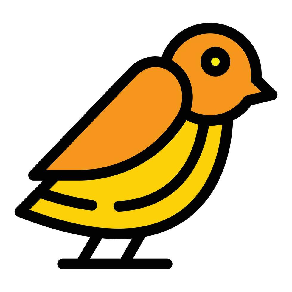 Cute sparrow icon vector flat
