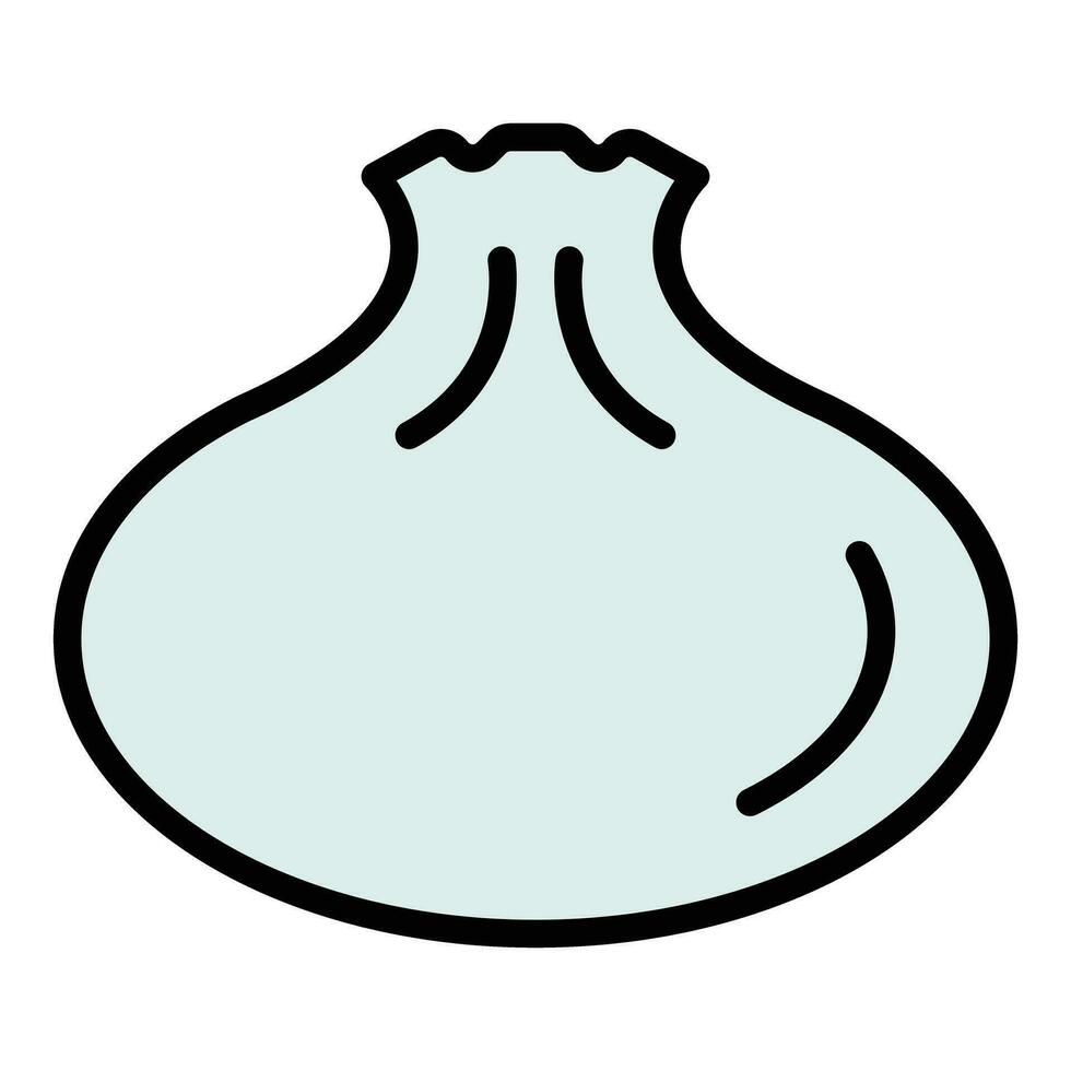 Dimsum baozi icon vector flat