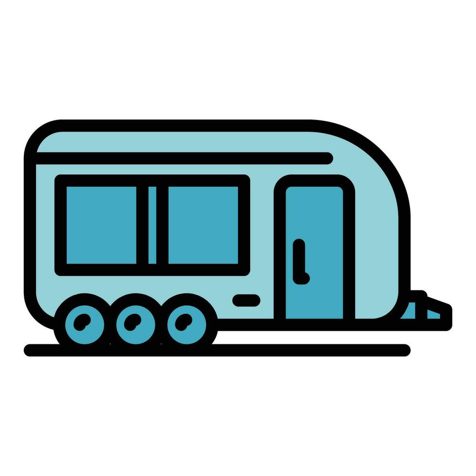 Farm trailer icon vector flat