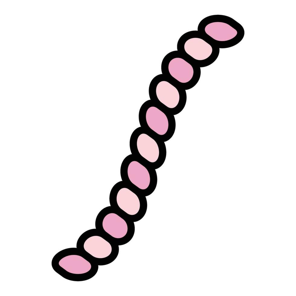 Long worm icon vector flat