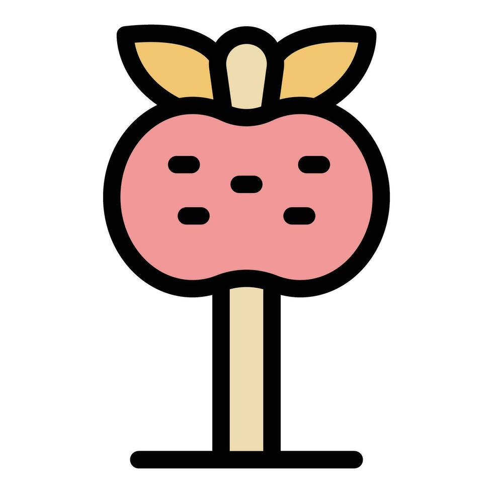 Fruta caramelo icono vector plano