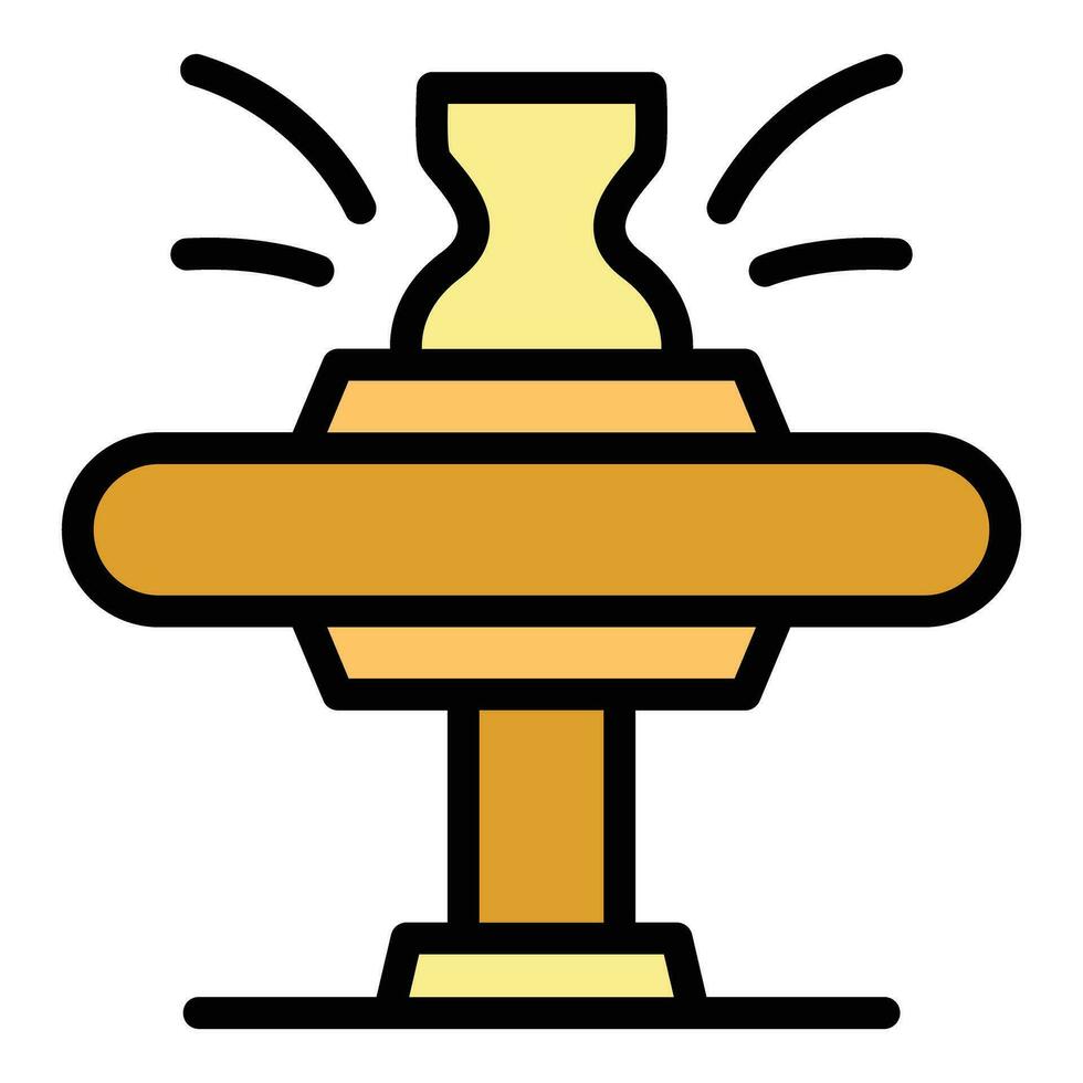 Vase pottery icon vector flat