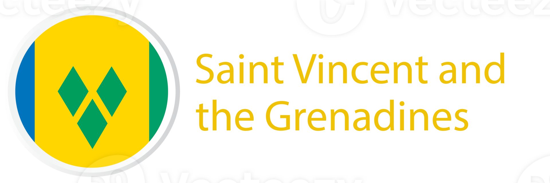 Saint Vincent and the Grenadines flag in web button, button icons. png