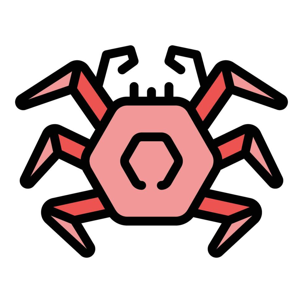 Alaska crab icon vector flat