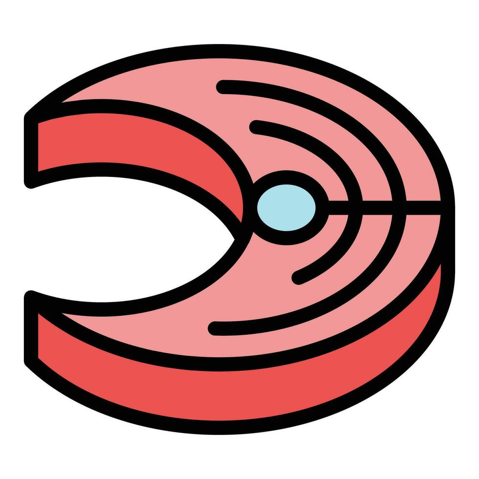 Alaska fish icon vector flat