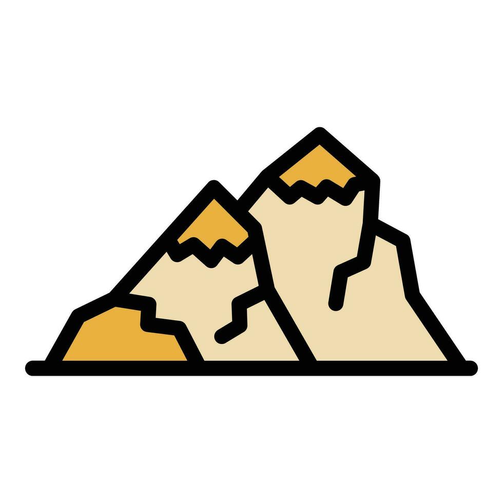 Alaska mountain icon vector flat