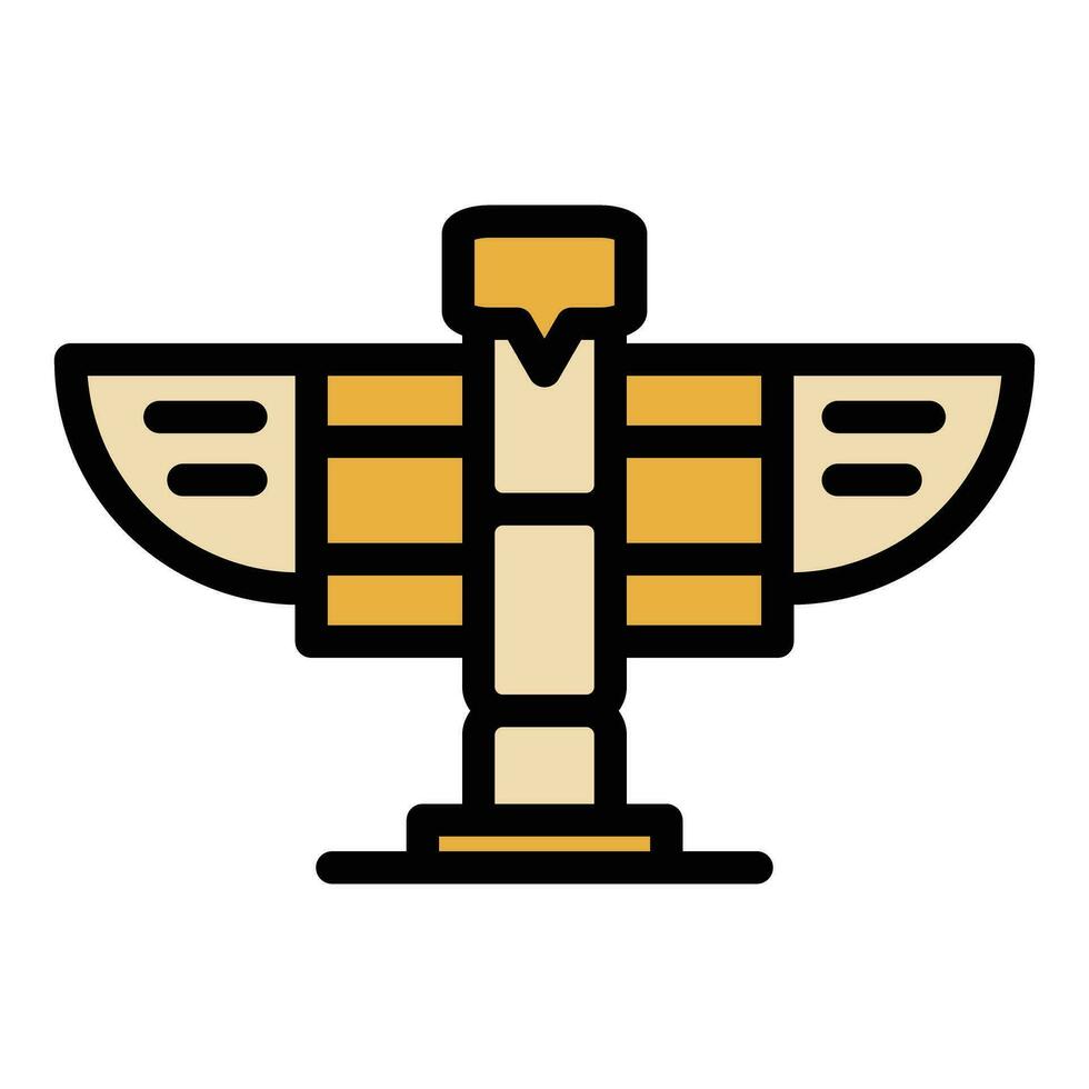 Alaska eagle temple icon vector flat