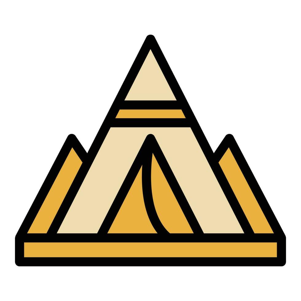 Alaska tent icon vector flat