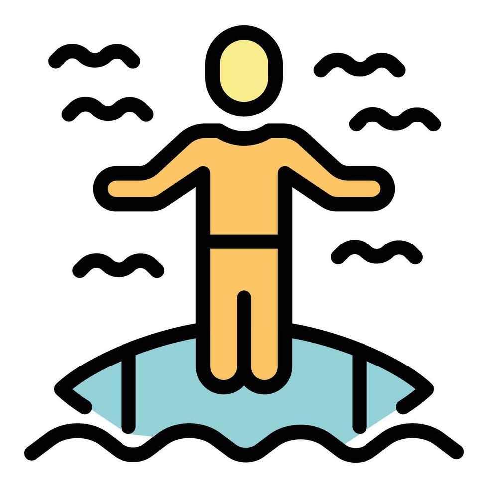 Safety surf icon vector flat