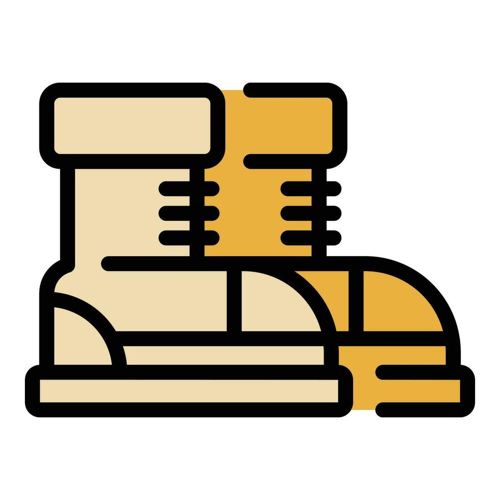 Alaska winter boots icon vector flat