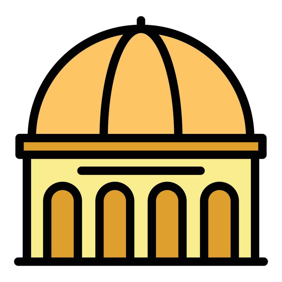 Travel landmark icon vector flat