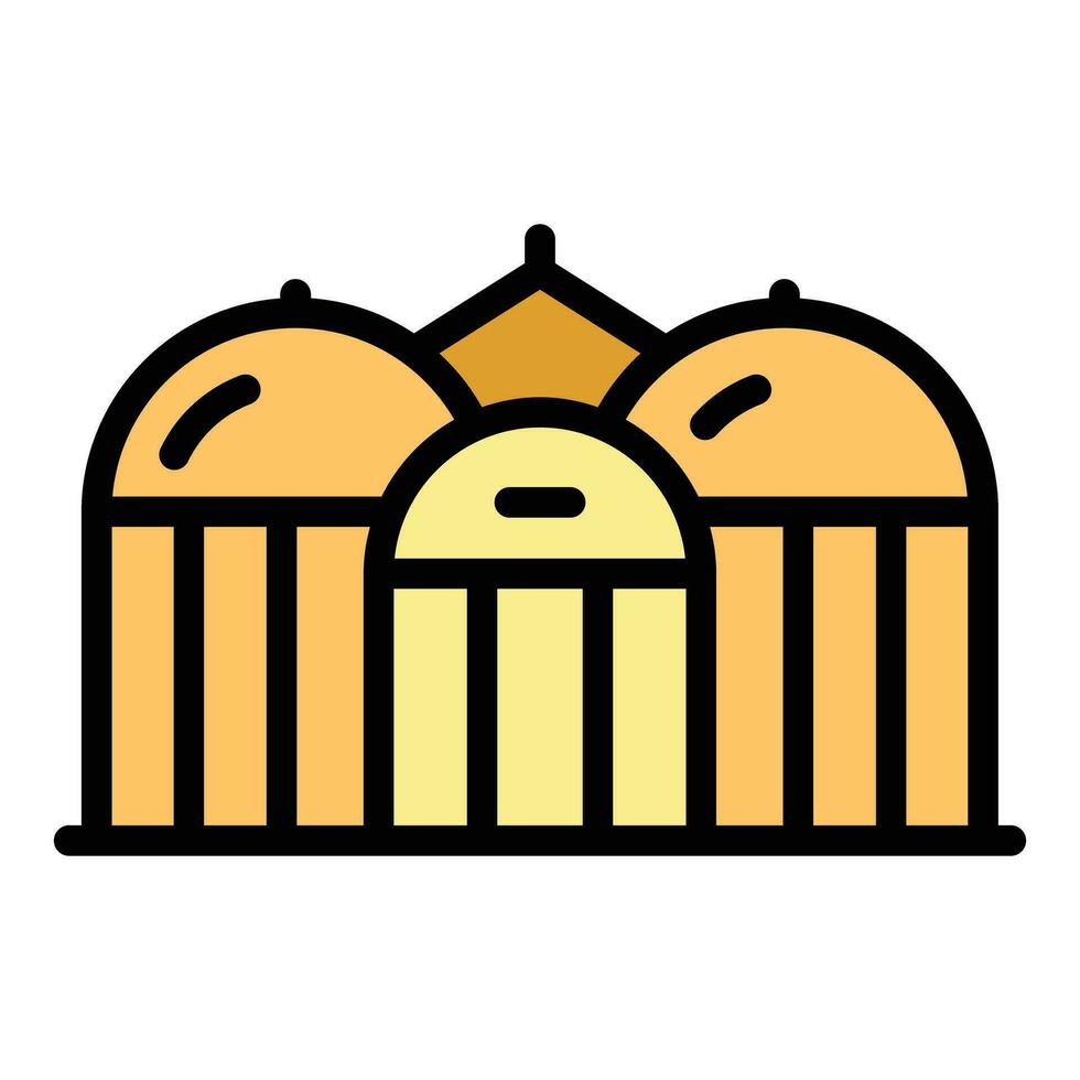Asia opera house icon vector flat