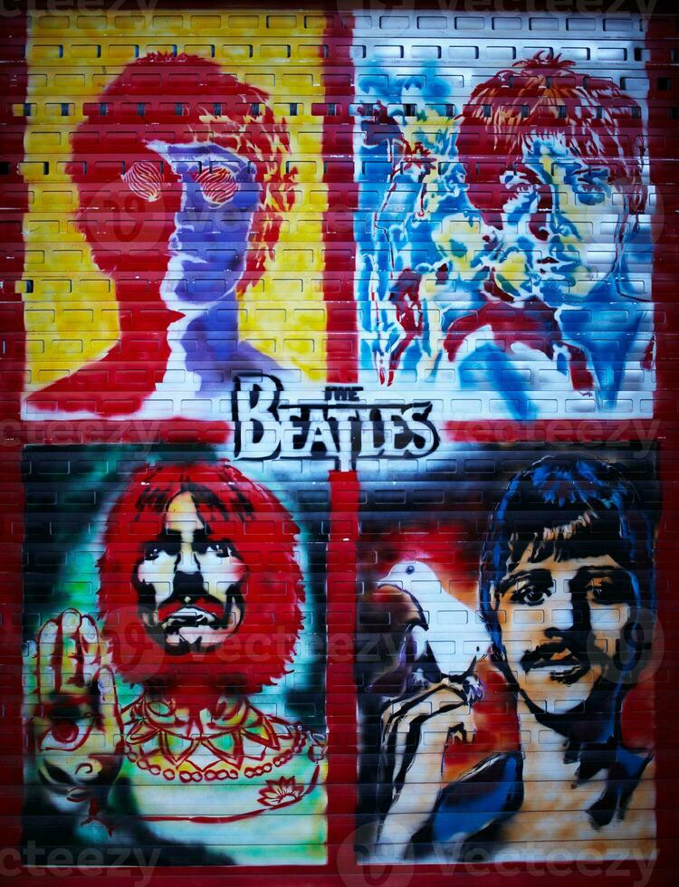 The Beatles graffiti wall photo