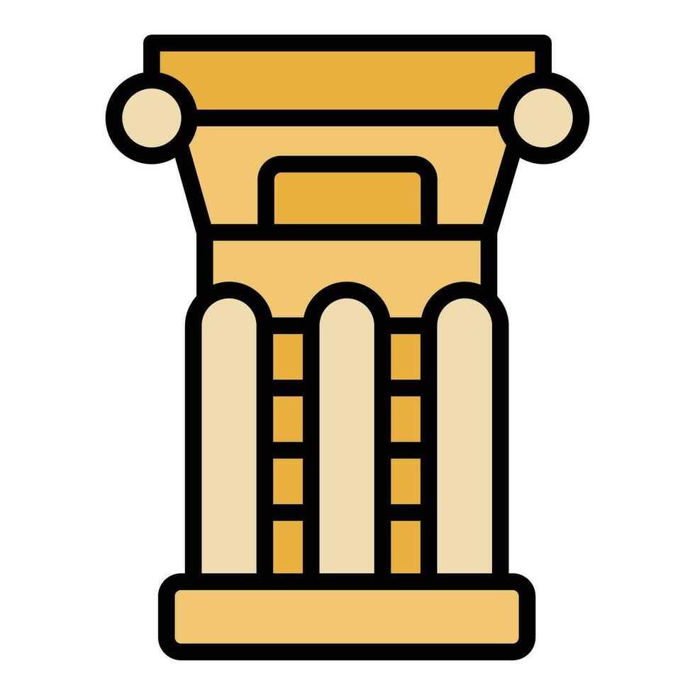 Museum column icon vector flat